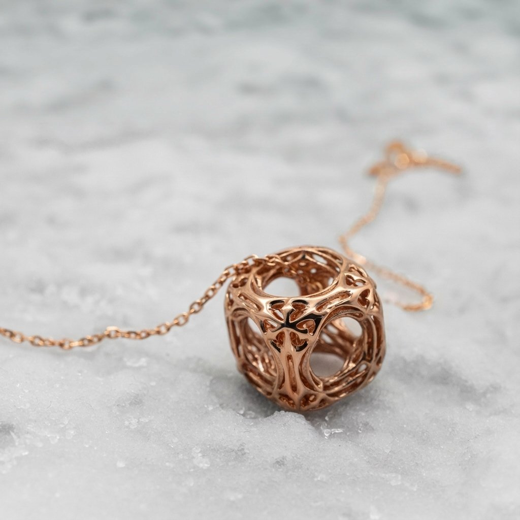 Meta Cube - Doré à l'or Rose - Taille S