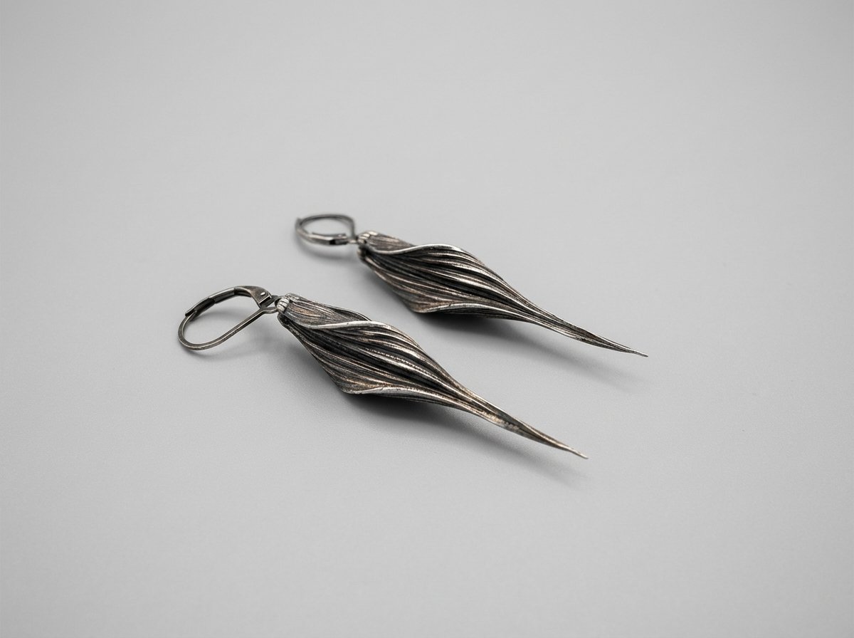 Luminous Drop - Argent Antique - Paire – Image 7