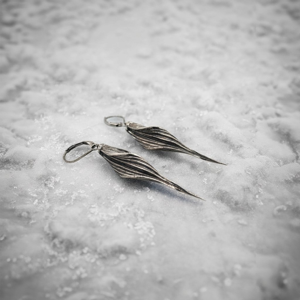 Luminous Drop - Argent Antique - Paire