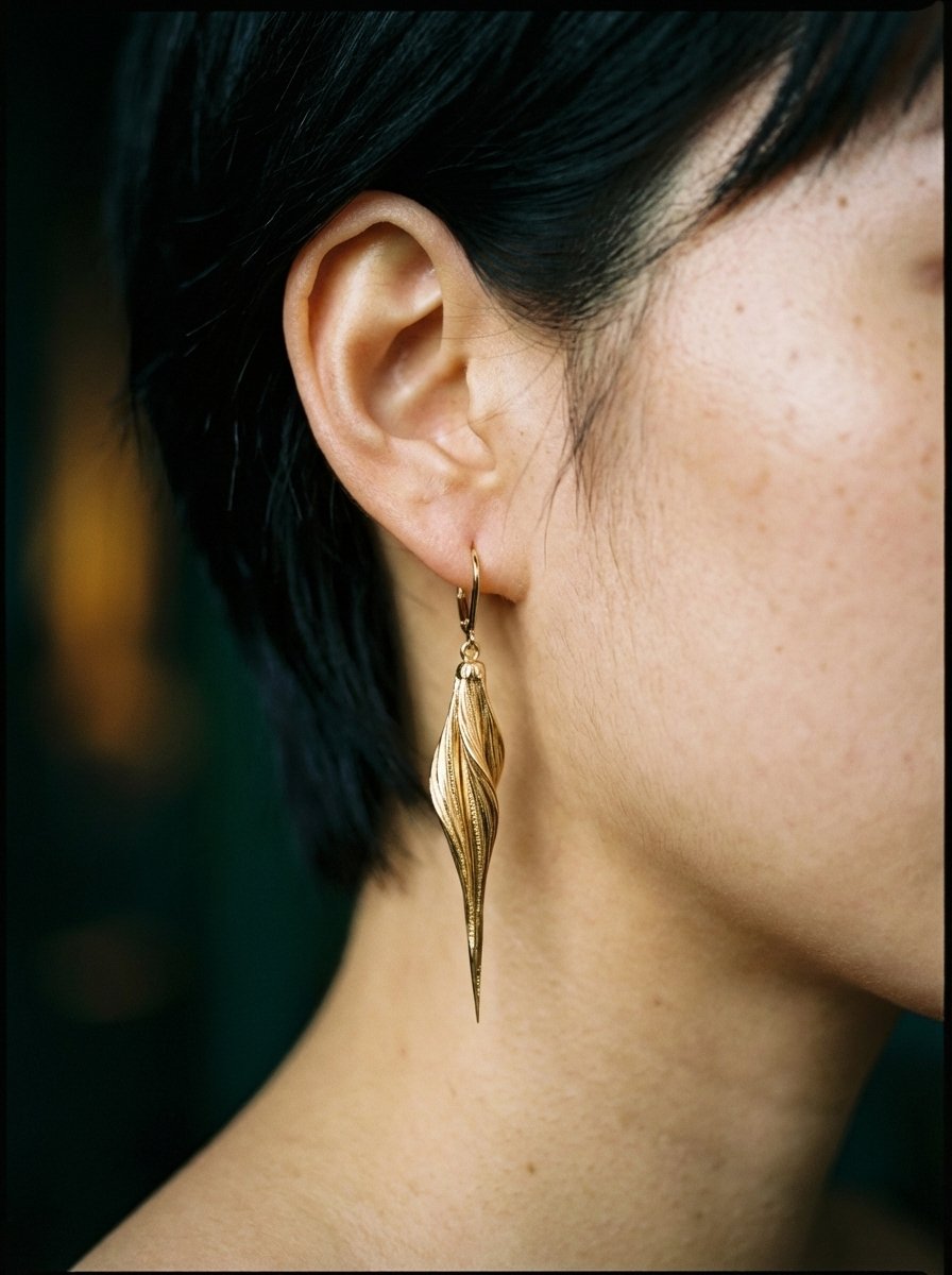 Luminous Drop - Dorée à l'OR Rose - Paire – Image 3