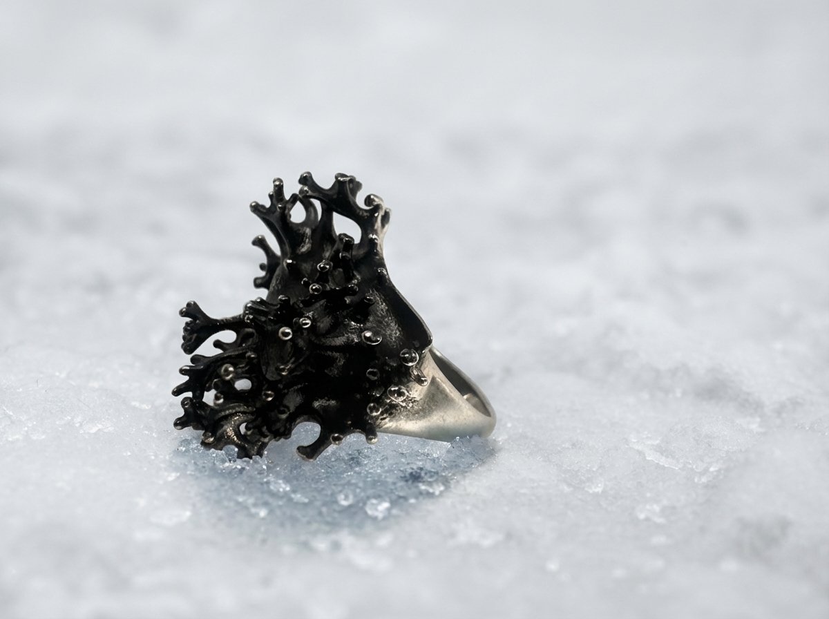 Synthélia - Corail n°1 - Argent - Taille 55 - Bague Unique – Image 2