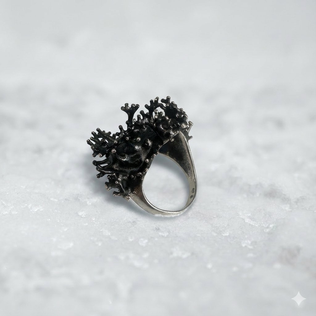 Synthélia - Corail n°1 - Argent - Taille 55 - Bague Unique